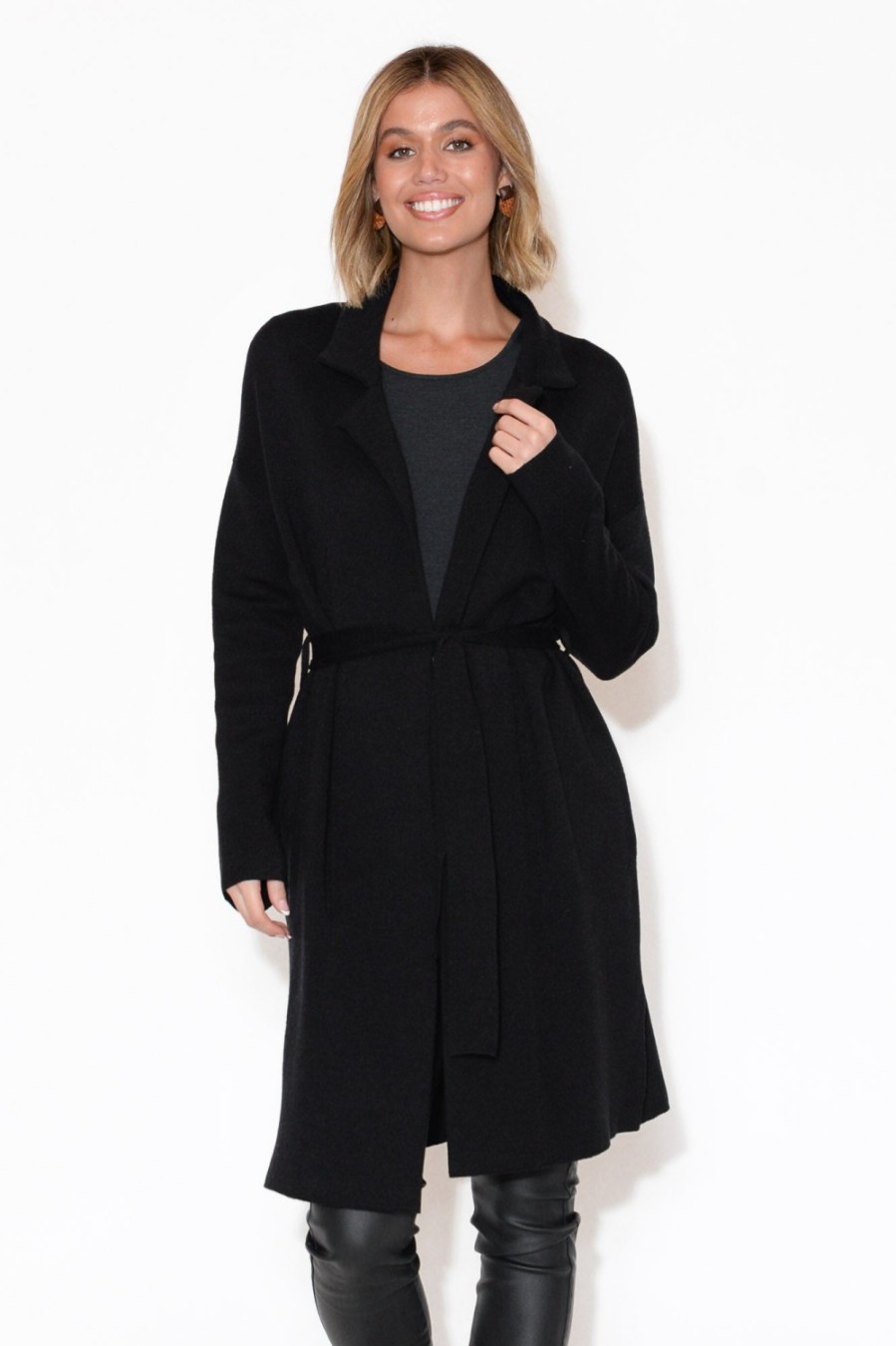 Clothing Betty Basics Jackets | Murphy Black Structured Coat