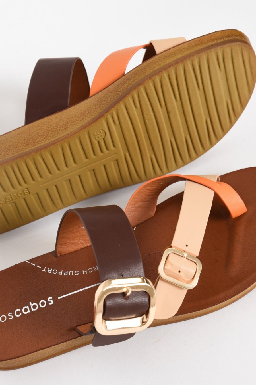 Shoes Los Cabos Slides | Dany Copper Buckle Slide