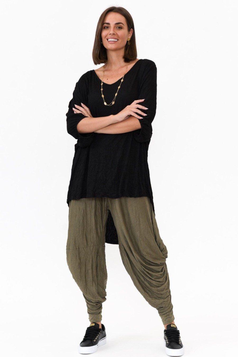 Clothing Cotton Village Pants | Khaki Crinkle Cotton Cloud Pant