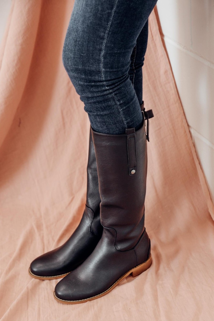 Shoes Laguna Quays | Tamsyn Black Knee High Boot