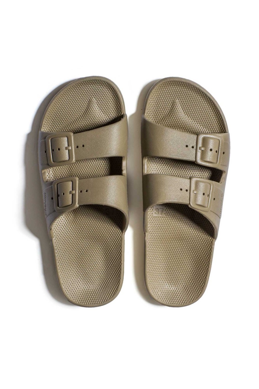 Shoes Freedom Moses Slides | Carter Khaki Vegan Slides