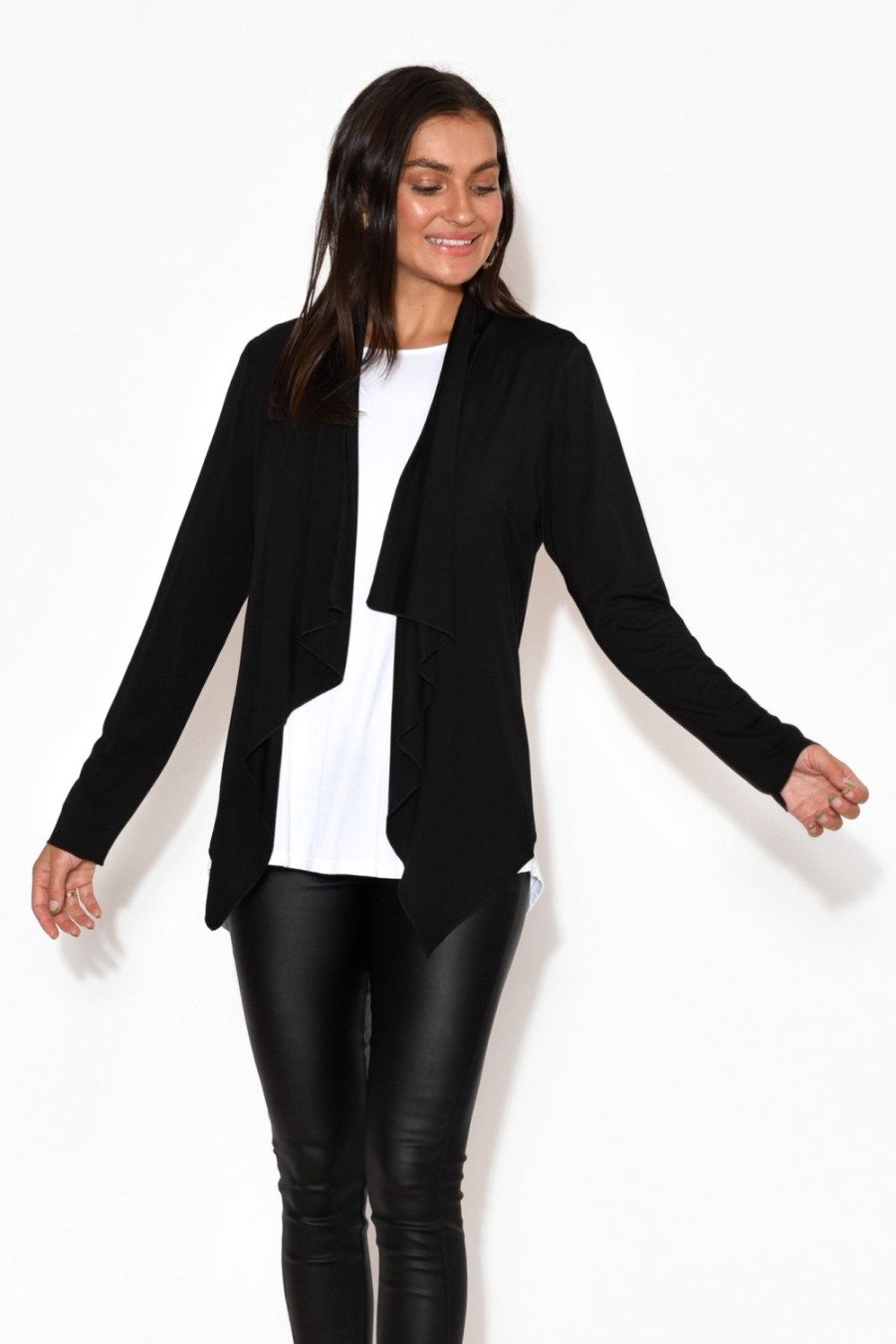 Clothing Lou Lou Cardigans | Joni Black Bamboo Cardigan