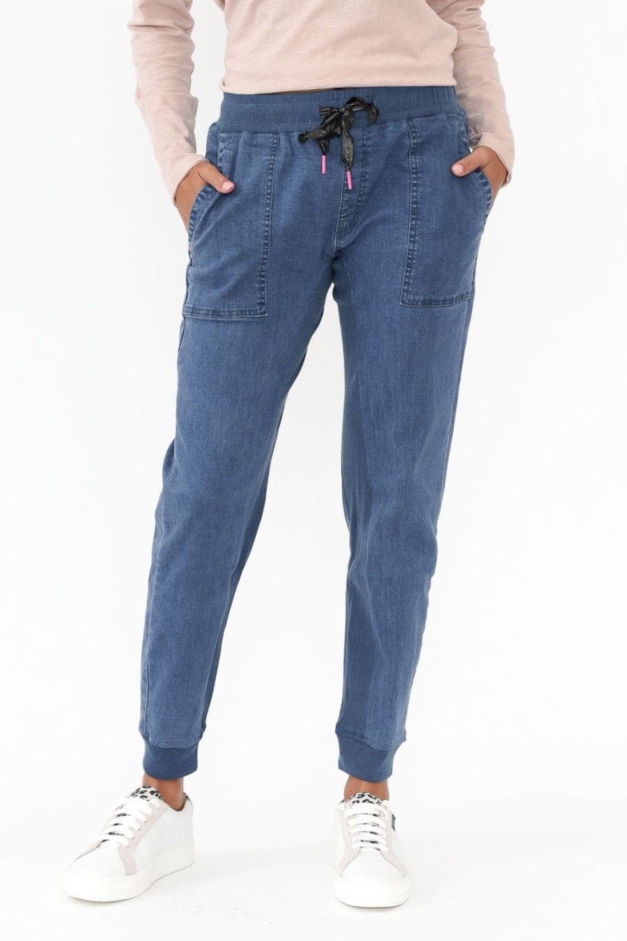 Clothing Elm Pants | Alli Blue Denim Jogger Pant