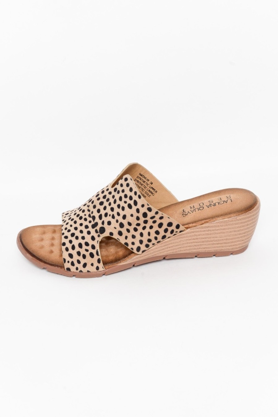 Shoes Laguna Quays Heeled Sandals | Naomi Cheetah Cut Out Wedge