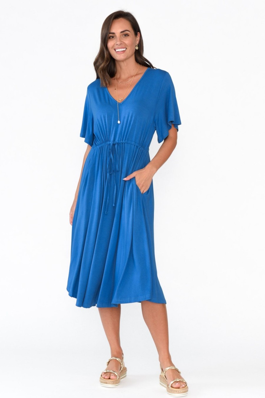 Clothing PQ Bamboo Dresses | Billine Cobalt Bamboo Dress