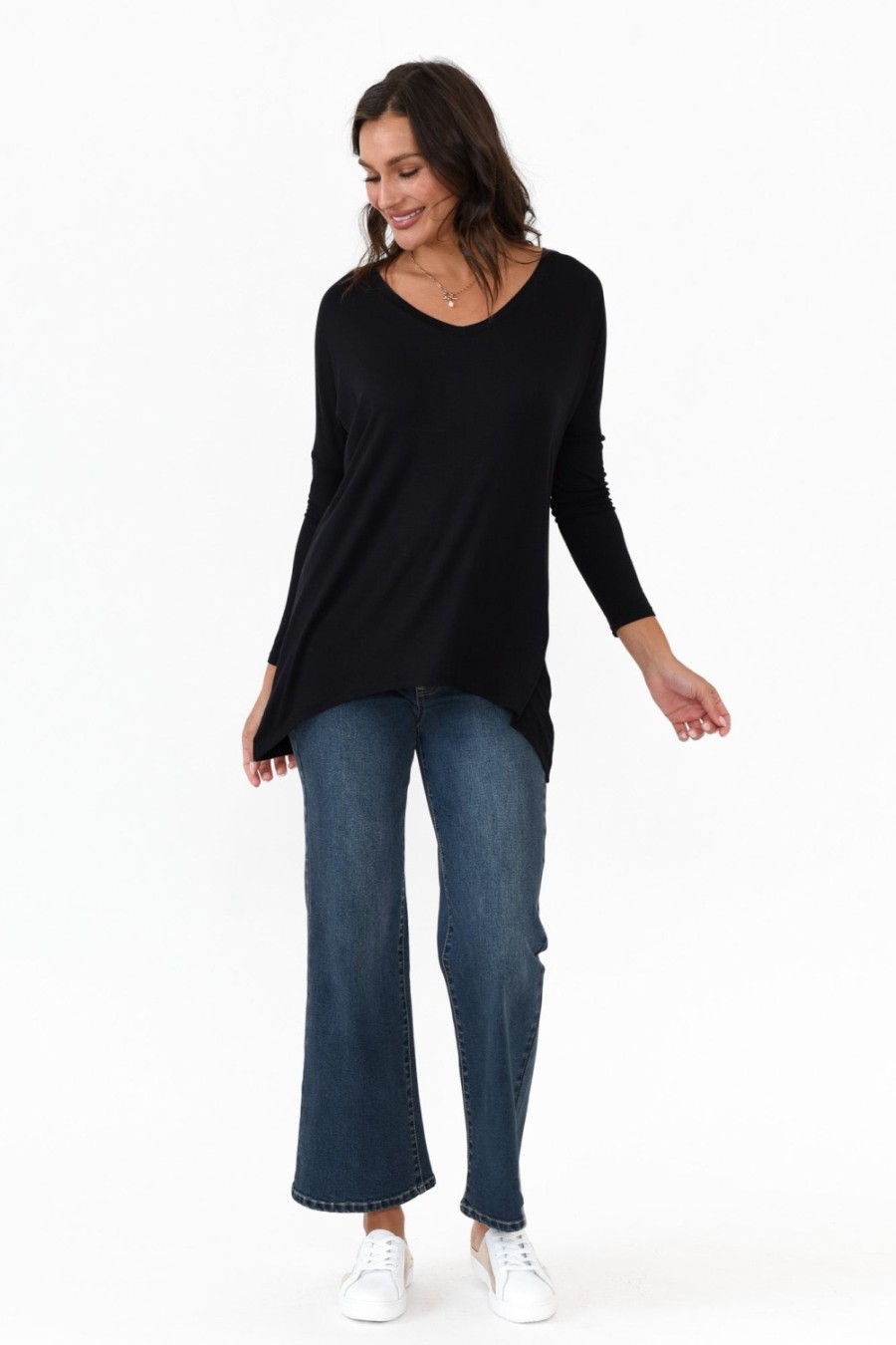 Clothing Betty Basics Jeans | Nicola Dark Denim Wide Leg Jean