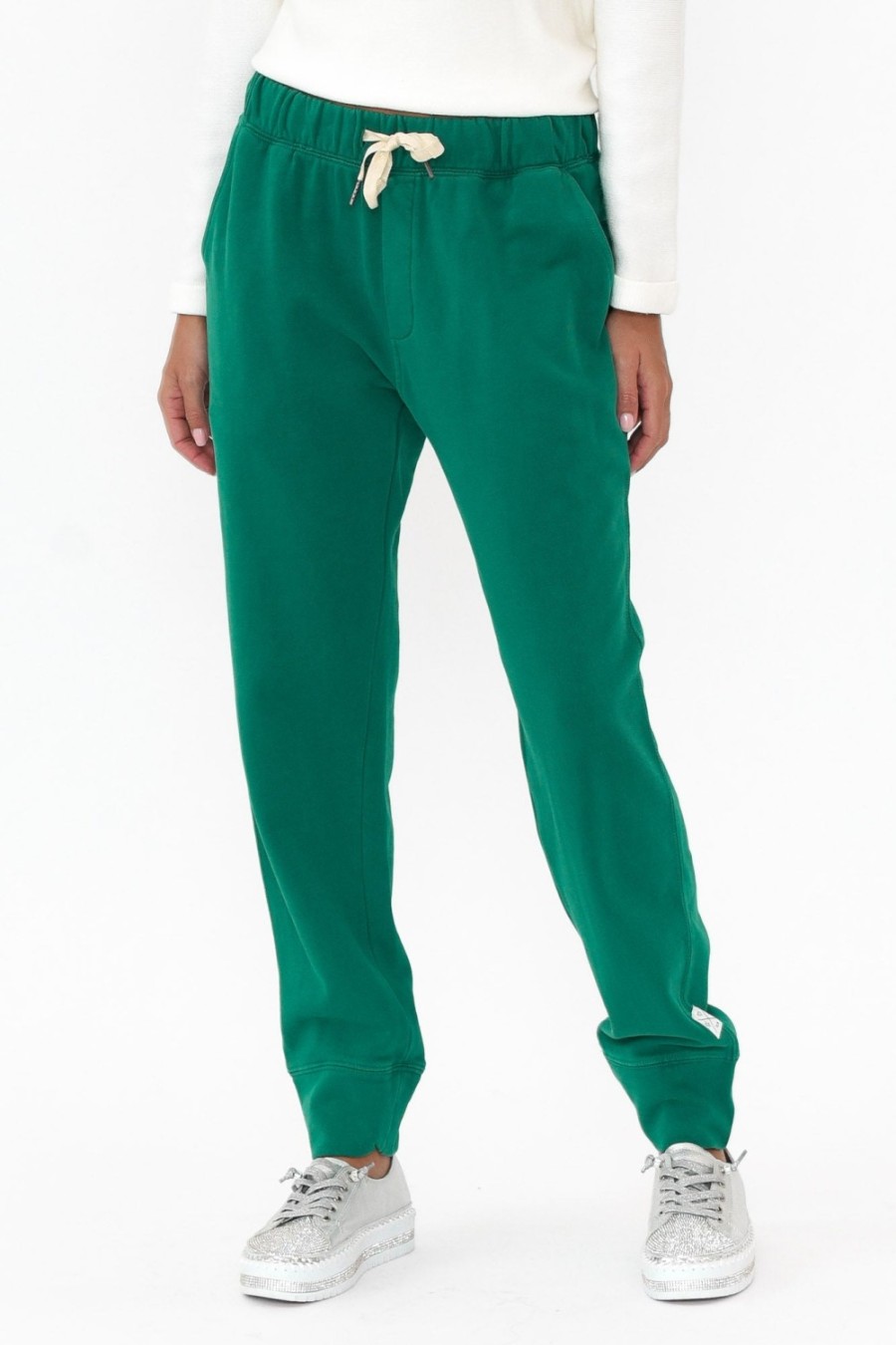 Clothing Elm Pants | Victoria Teal Cotton Drawstring Pant