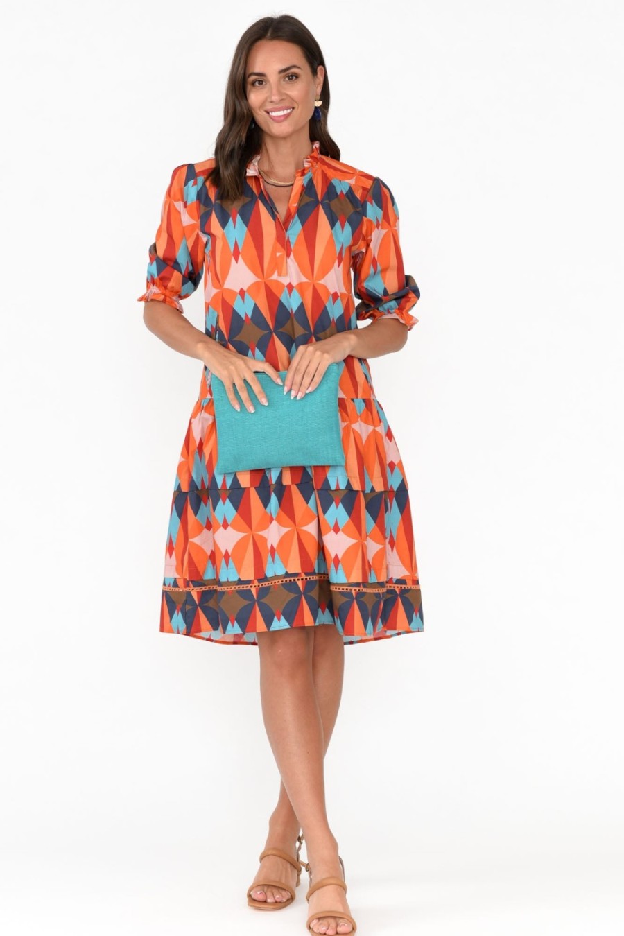 Clothing Maude Vivante Cotton Dresses | Hayes Kaleidoscope Cotton Poplin Dress