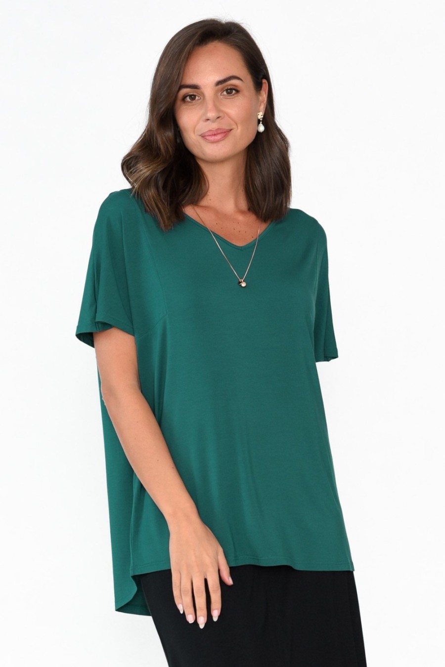 Clothing Tani Sleeved Tops | Ivy Ocean Micro Modal Swing Tee