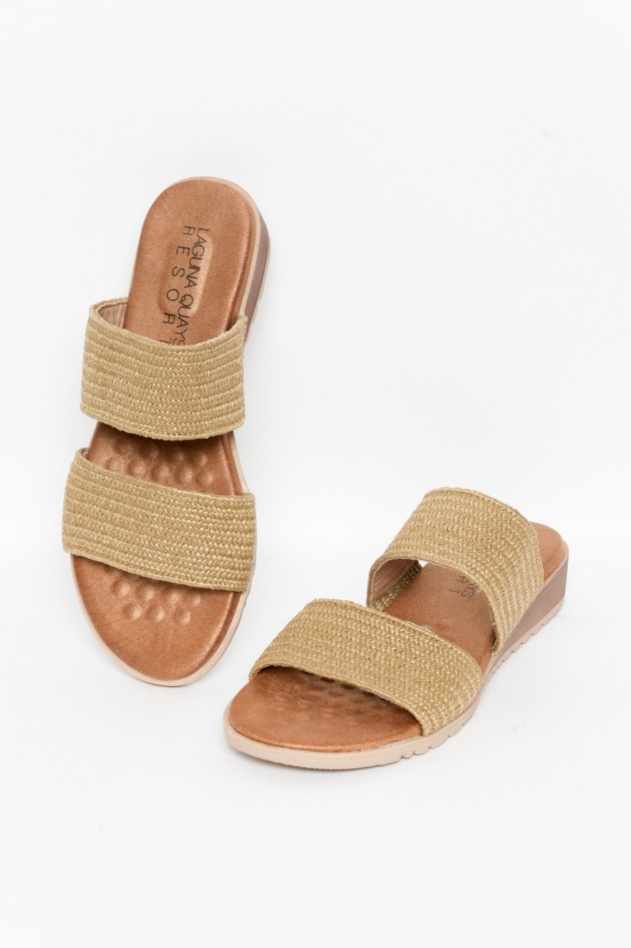 Shoes Laguna Quays Heeled Sandals | Mister Natural Raffia Slide