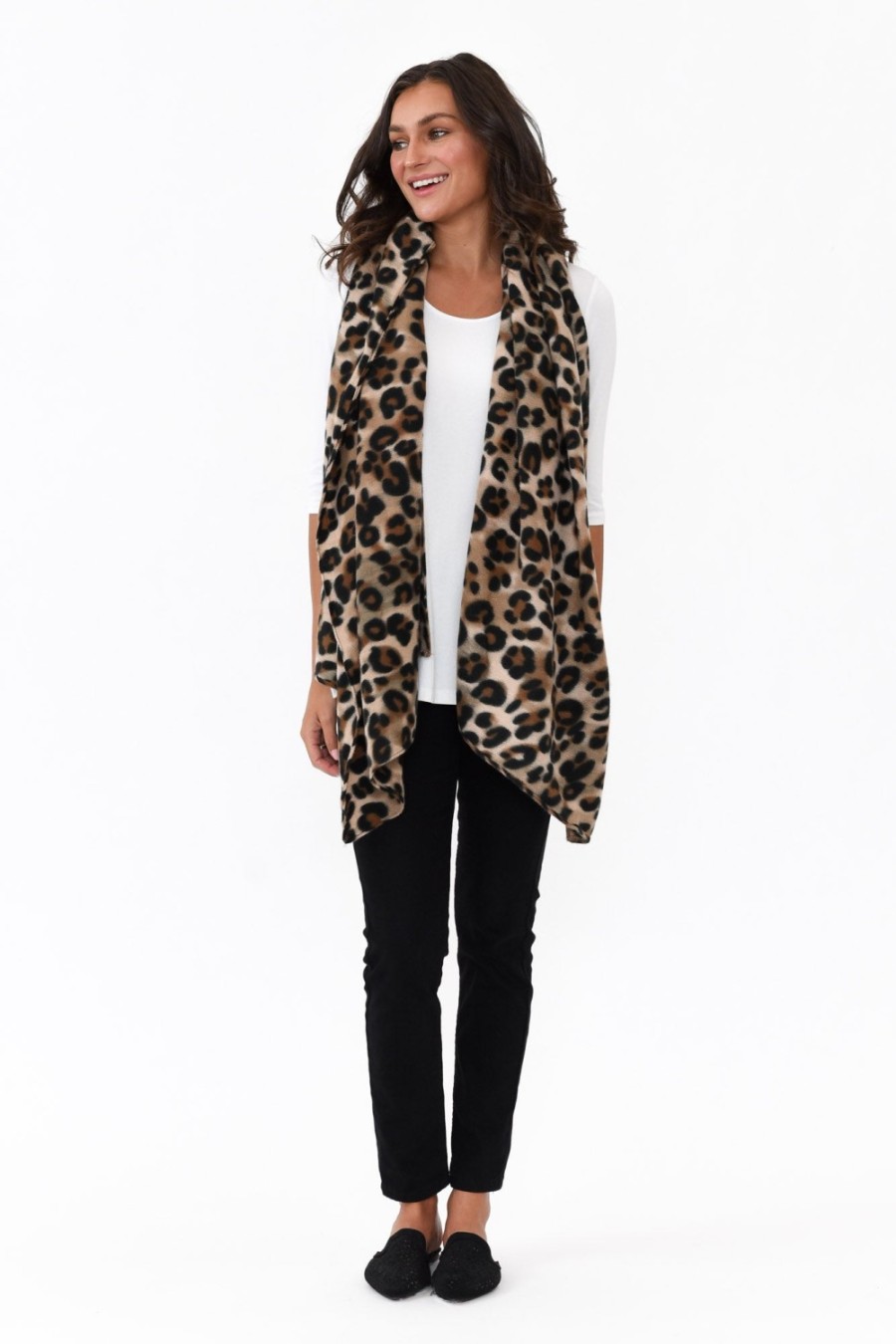 Clothing Lemon Tree Scarves | Jocelyn Brown Leopard Scarf