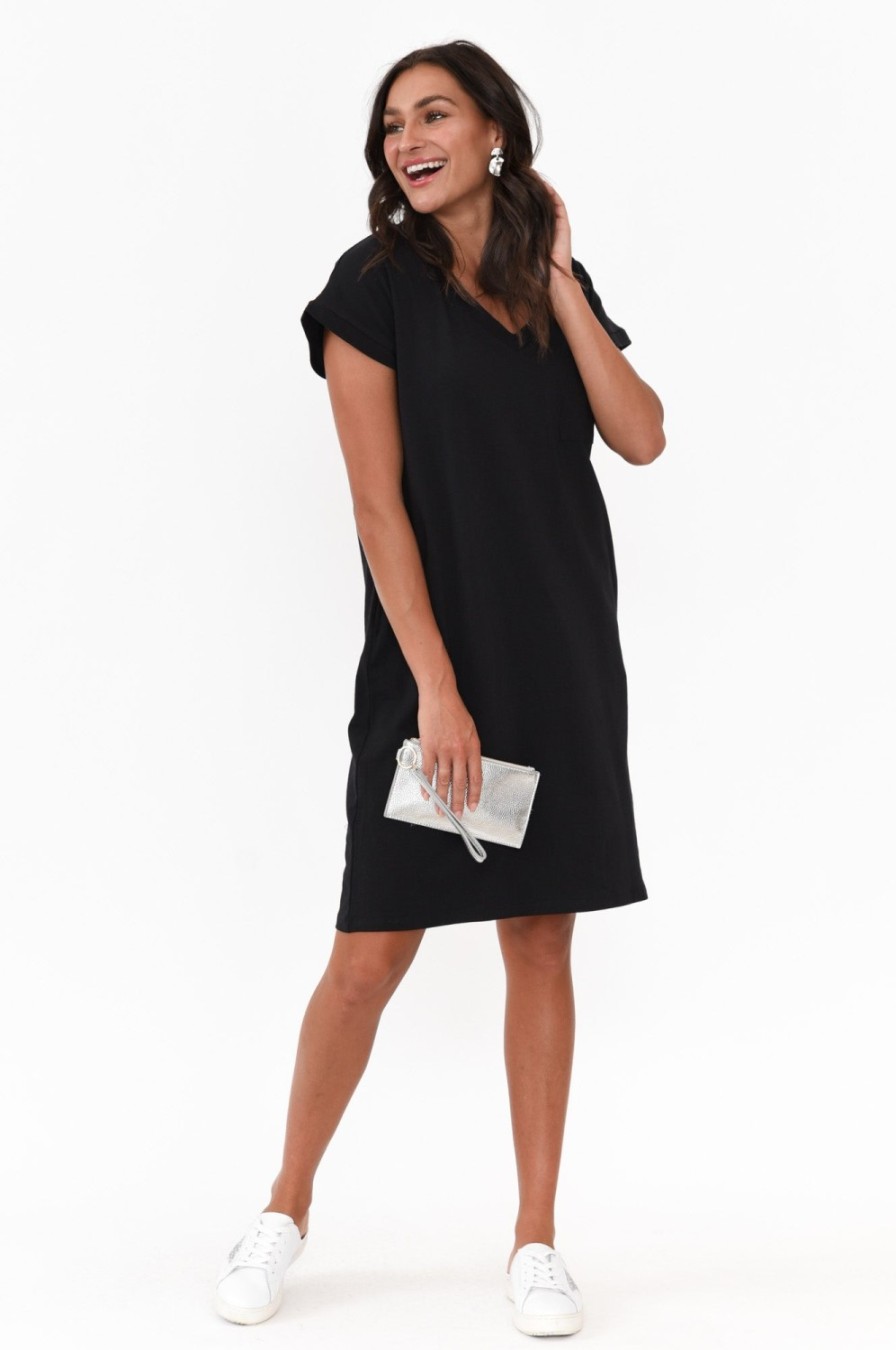 Clothing Betty Basics Above Knee Dresses | Zena Black T-Shirt Dress