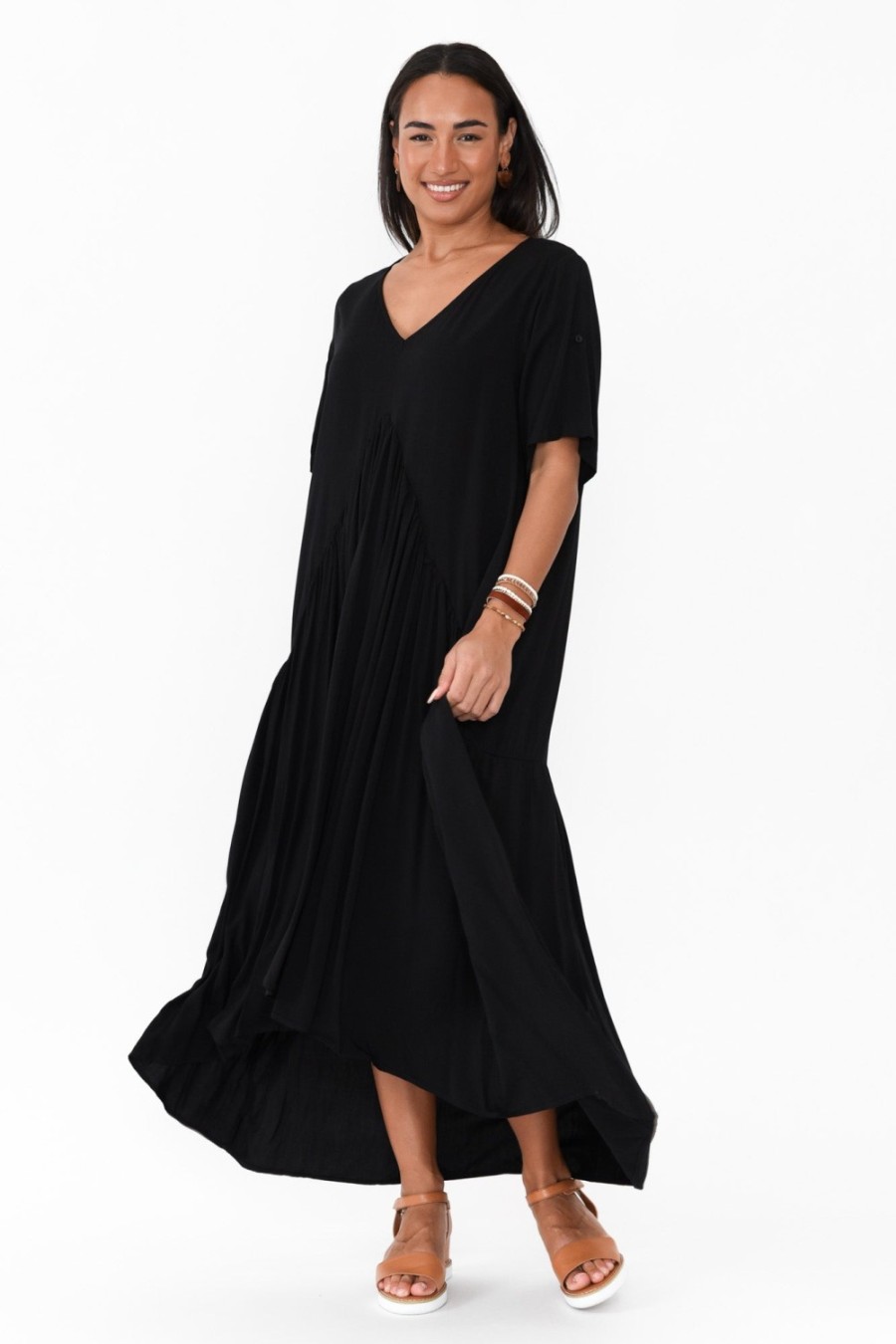 Clothing PQ Maxi Dresses | Black Peak Maxi Dress