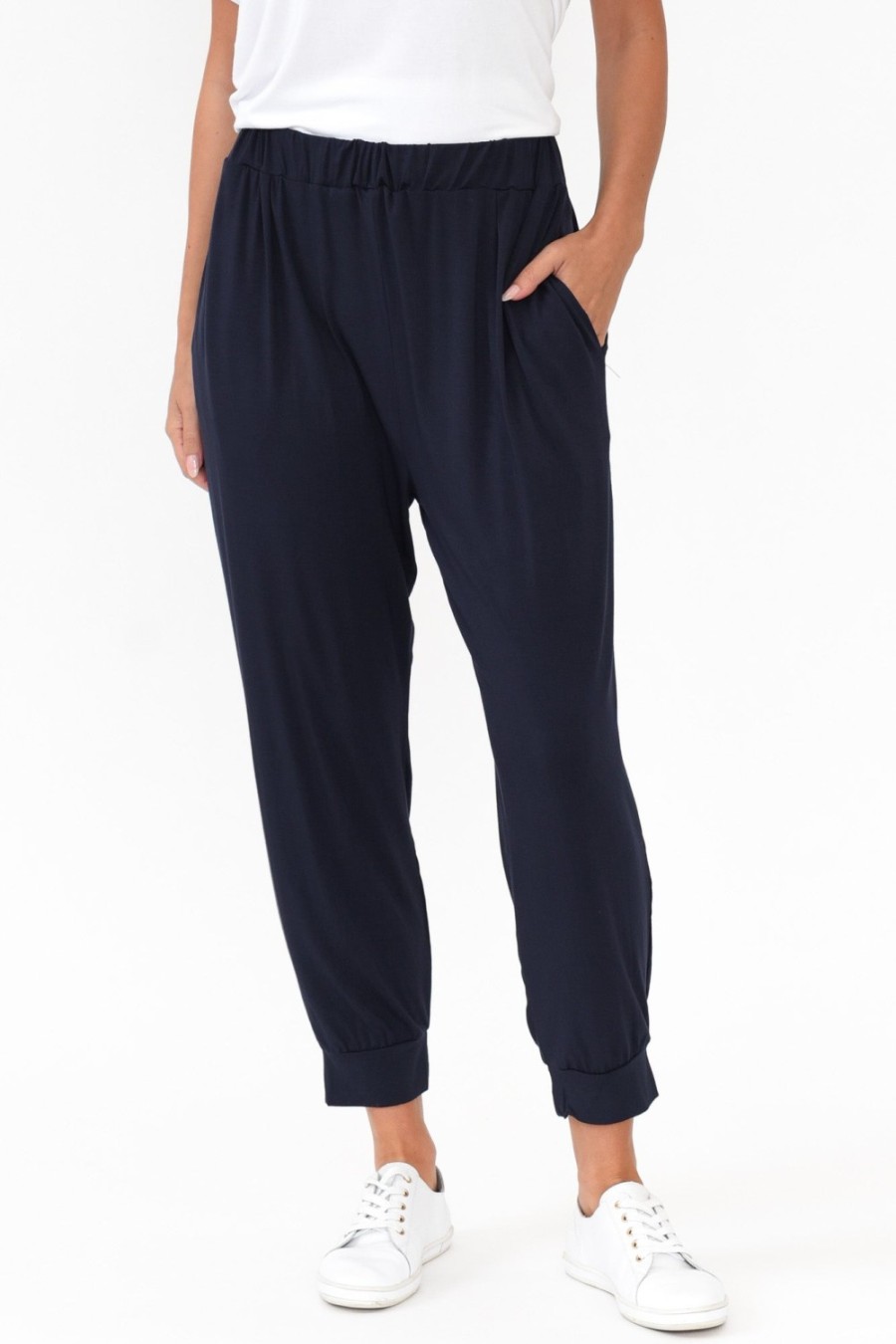 Clothing Bamboo Villa Pants | Tonkin Navy Bamboo 3/4 Pant