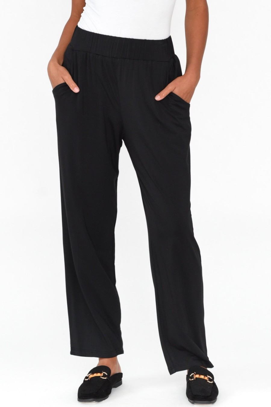 Clothing Pq Pants | Rosella Black Bamboo Pant