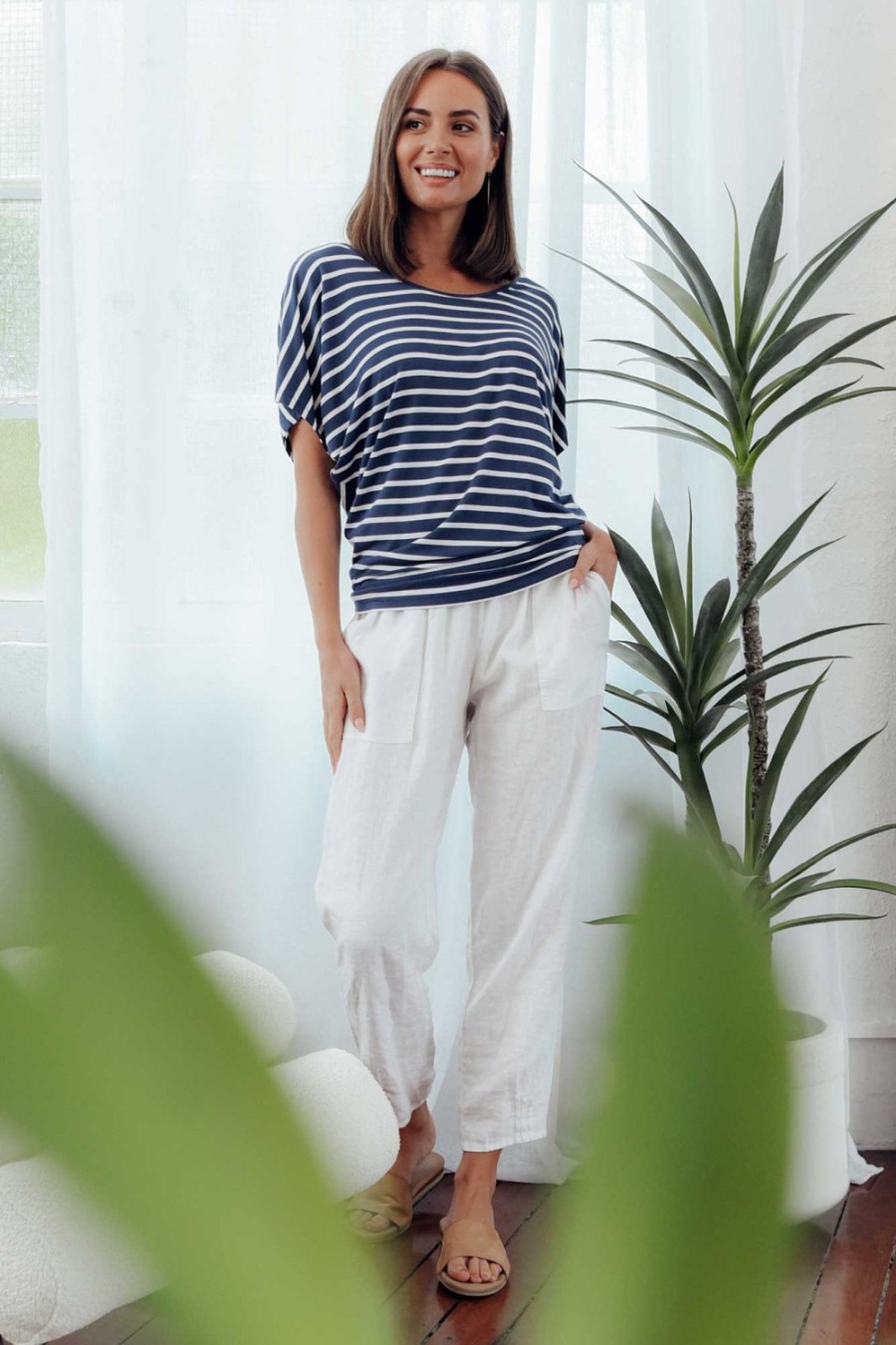 Clothing Gordon Smith Pants | Tatum White Linen Pant