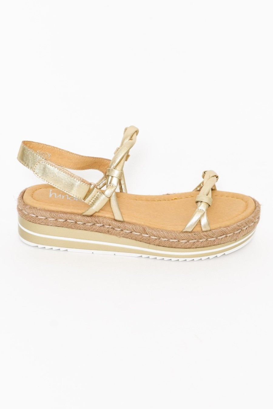 Shoes Hinako Heeled Sandals | Kirra Gold Leather Platform Sandal