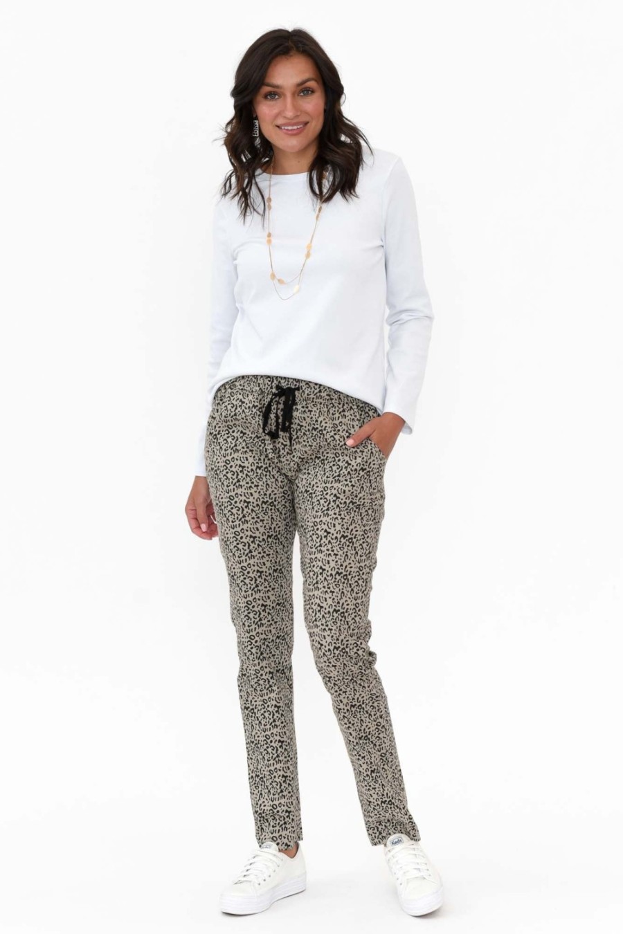 Clothing Cali and Co Pants | Kent Natural Leopard Pant