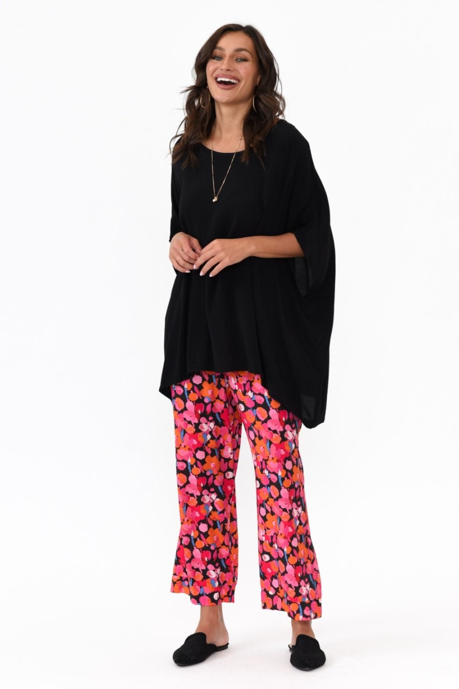 Clothing Betty Basics Pants | Sarah Pink Floral Cropped Pant