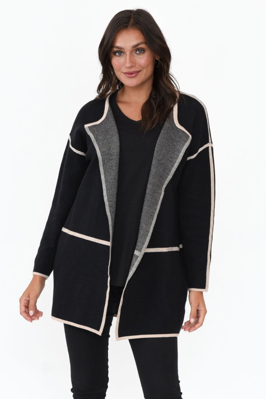 Clothing Willow Tree Cardigans | Marcus Black Cotton Cardigan