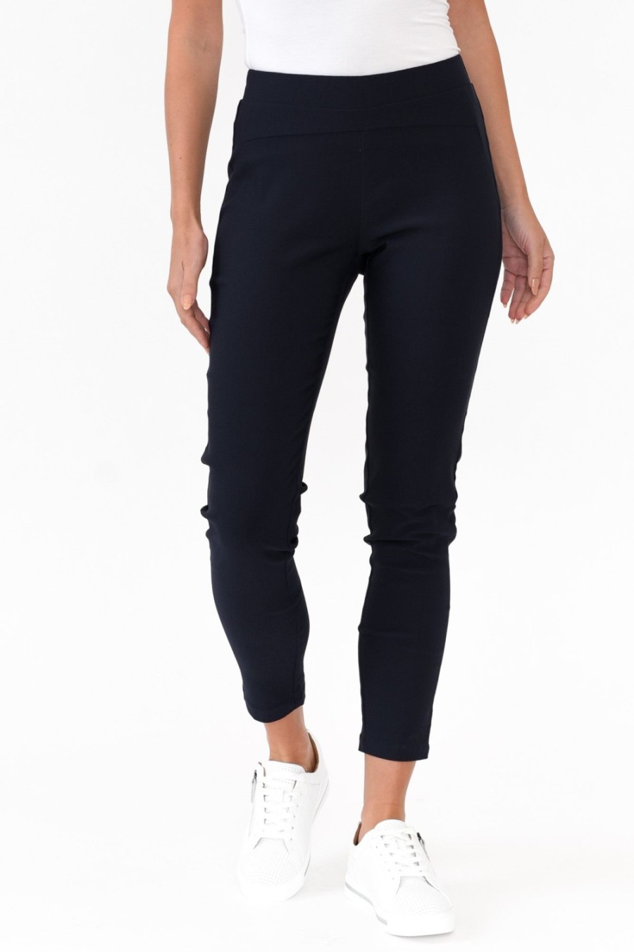 Clothing Tirelli Pants | Olympia Navy Straight 7/8 Pant