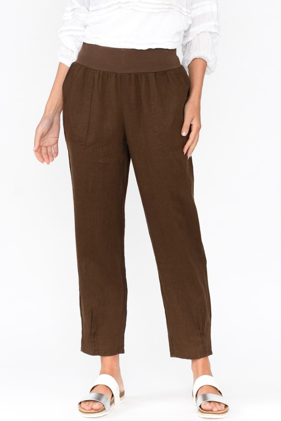 Clothing Gordon Smith Pants | Tatum Chocolate Linen Pant