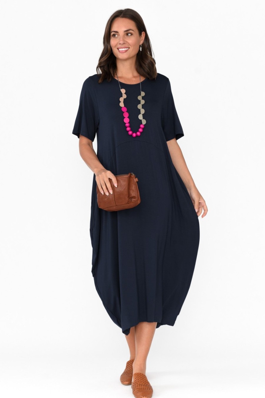 Clothing Pq Bamboo Dresses | Samiya Navy Bamboo Dress