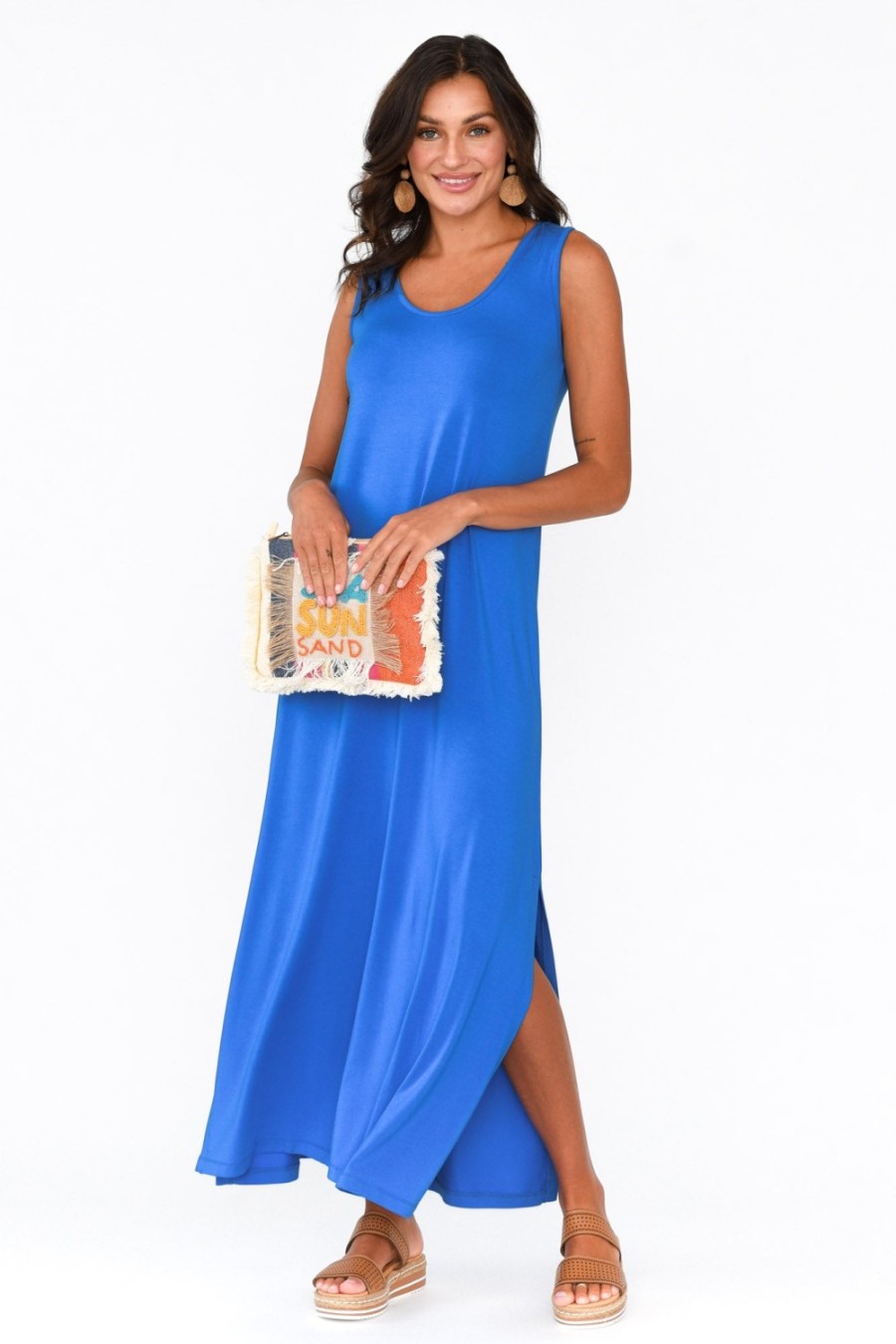 Clothing Lou Lou Maxi Dresses | Janet Cobalt Bamboo Maxi Dress