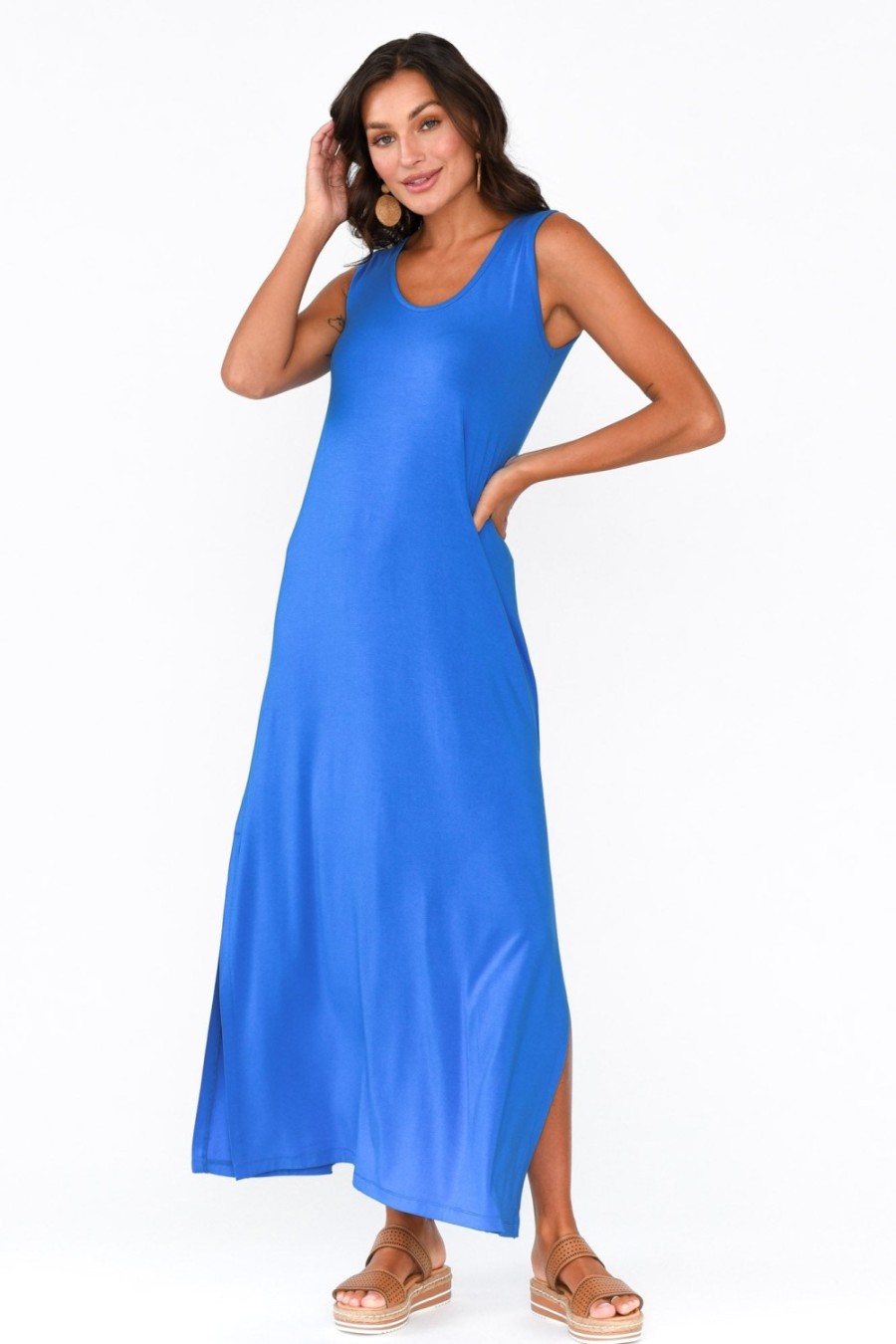 Clothing Lou Lou Maxi Dresses | Janet Cobalt Bamboo Maxi Dress