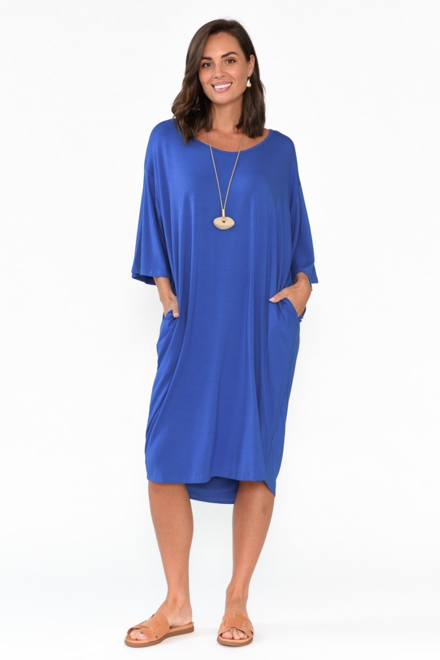 Clothing PQ Bamboo Dresses | Brea Cobalt Bamboo Dress