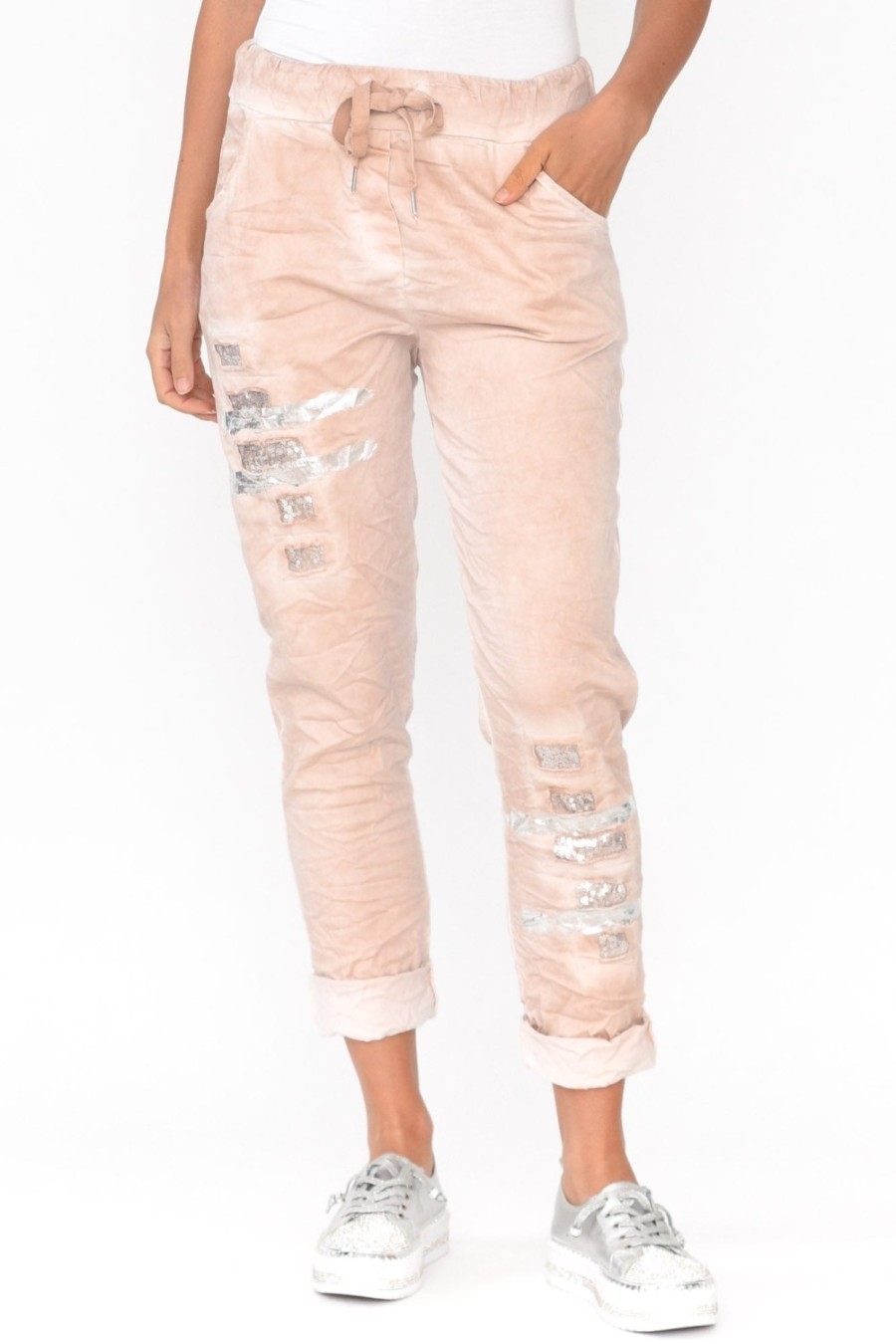 Clothing La Strada Pants | Lexus Pink Foil Stretch Pant