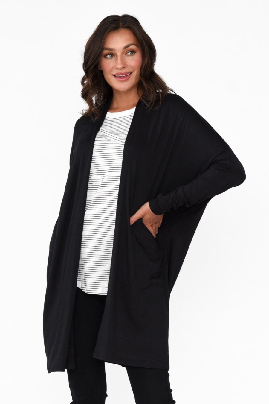 Clothing Betty Basics Cardigans | Margot Black Cardigan