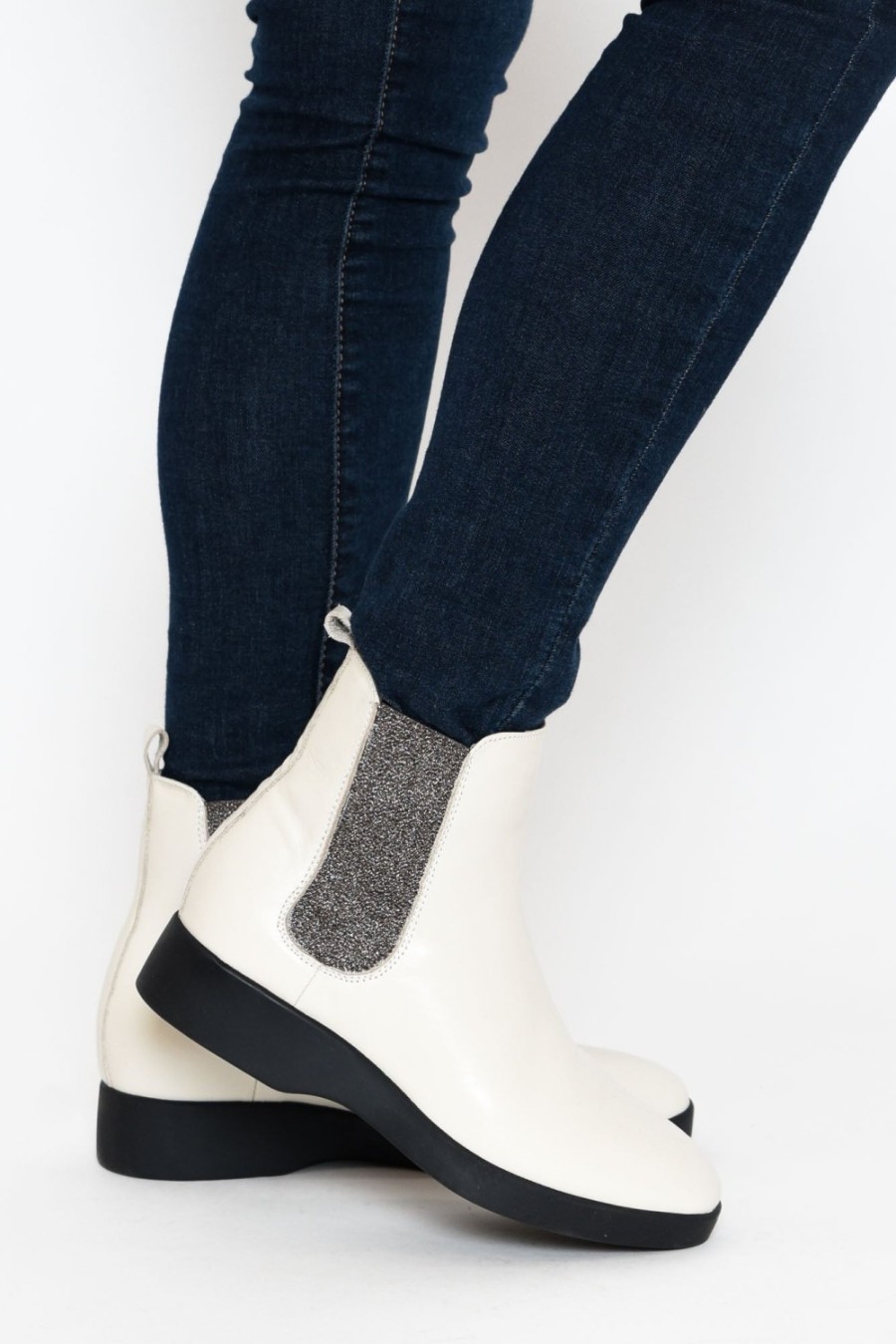 Shoes Alfie and Evie | Hoddle Cream Leather Ankle Boot