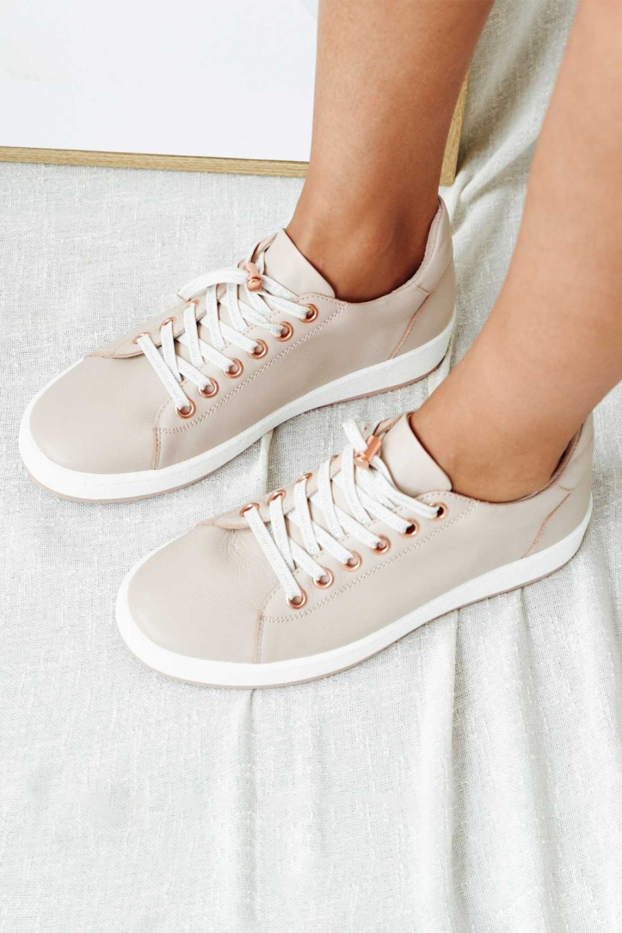 Shoes Alfie and Evie Leather Sneakers | Aero Blush Leather Sneaker