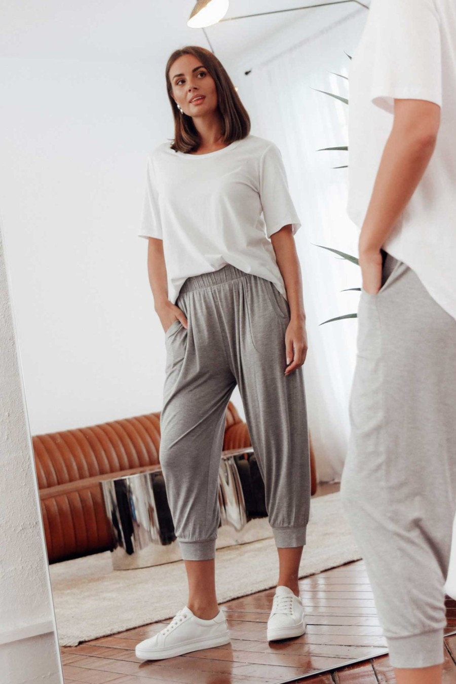 Clothing Betty Basics Pants | Grey Marle Tokyo Slouch Pants