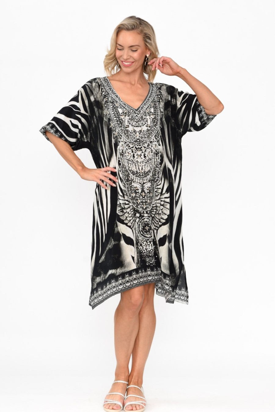 Clothing Fashion Spectrum Above Knee Dresses | Zulu Black Silk Dress