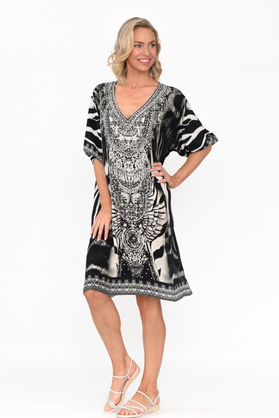 Clothing Fashion Spectrum Above Knee Dresses | Zulu Black Silk Dress