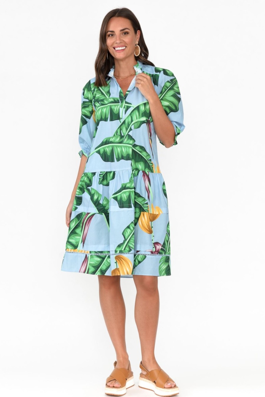 Clothing Maude Vivante Cotton Dresses | Hayes Tropicana Cotton Poplin Dress