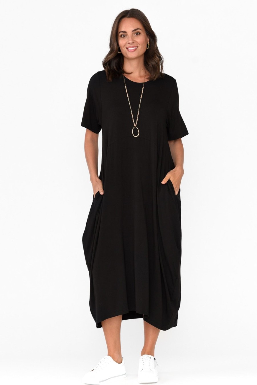 Clothing Pq Bamboo Dresses | Samiya Black Bamboo Dress