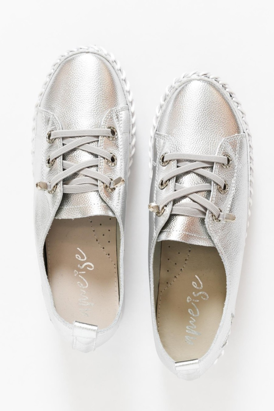 Shoes Ameise Leather Sneakers | Gamma Silver Star Leather Sneaker