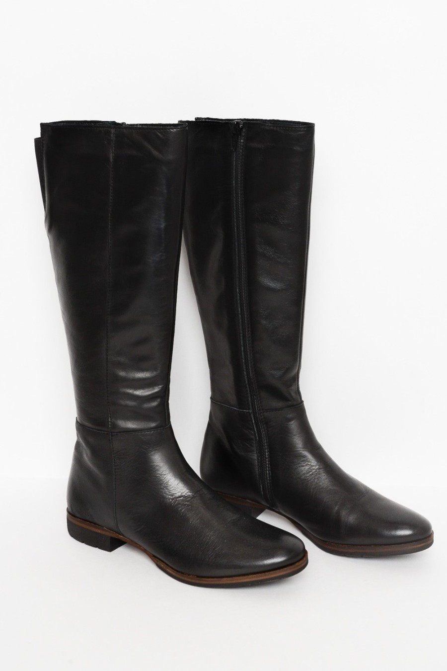 Shoes EOS | Gaetan Black Leather Long Boot