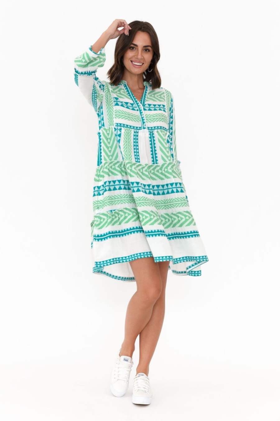 Clothing Joop u0026 Gypsy Cotton Dresses | Antonia Green Embroidered Cotton Dress