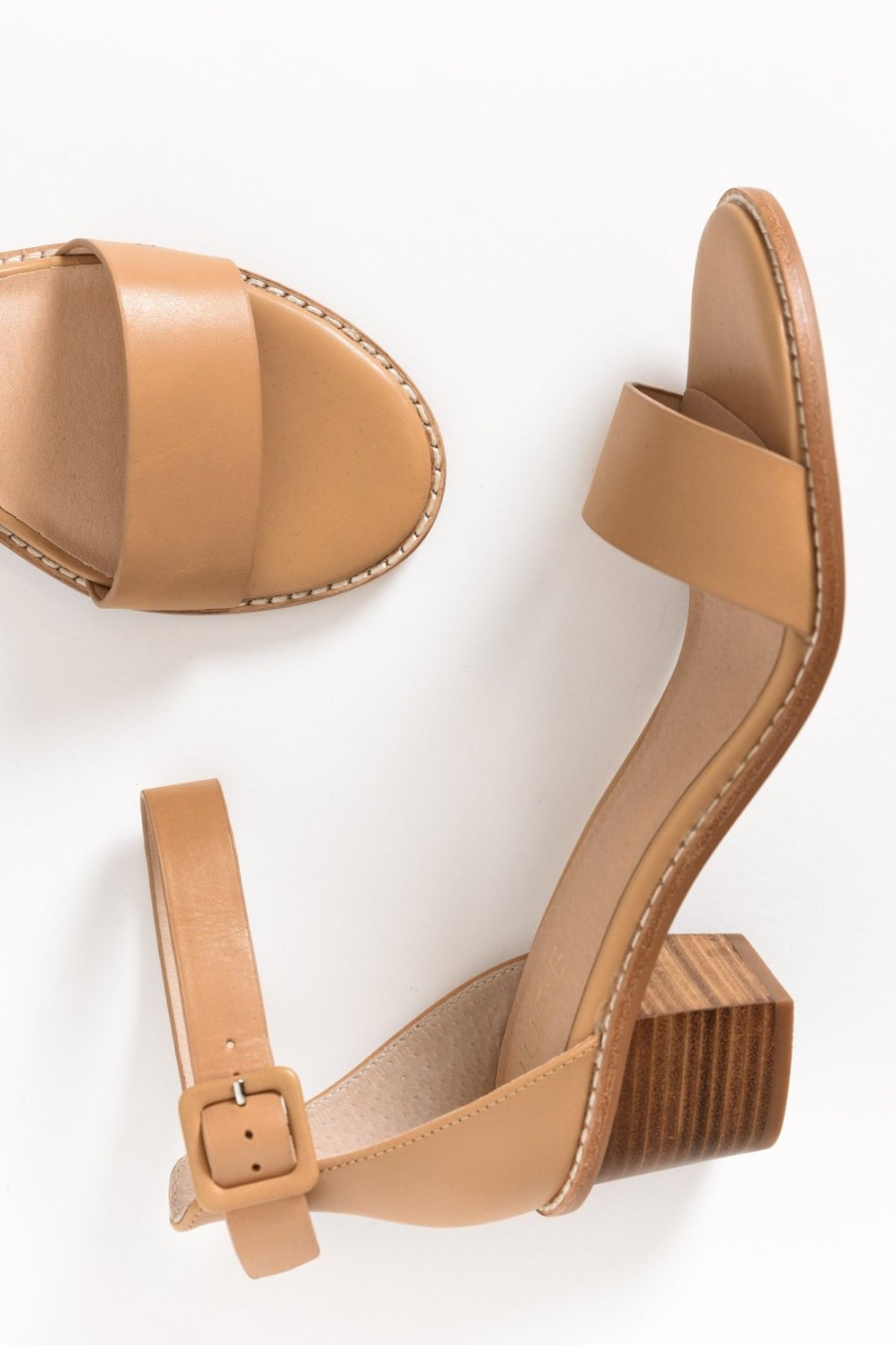 Shoes Nude Shoes Heeled Sandals | Mickee Nude Leather Heel