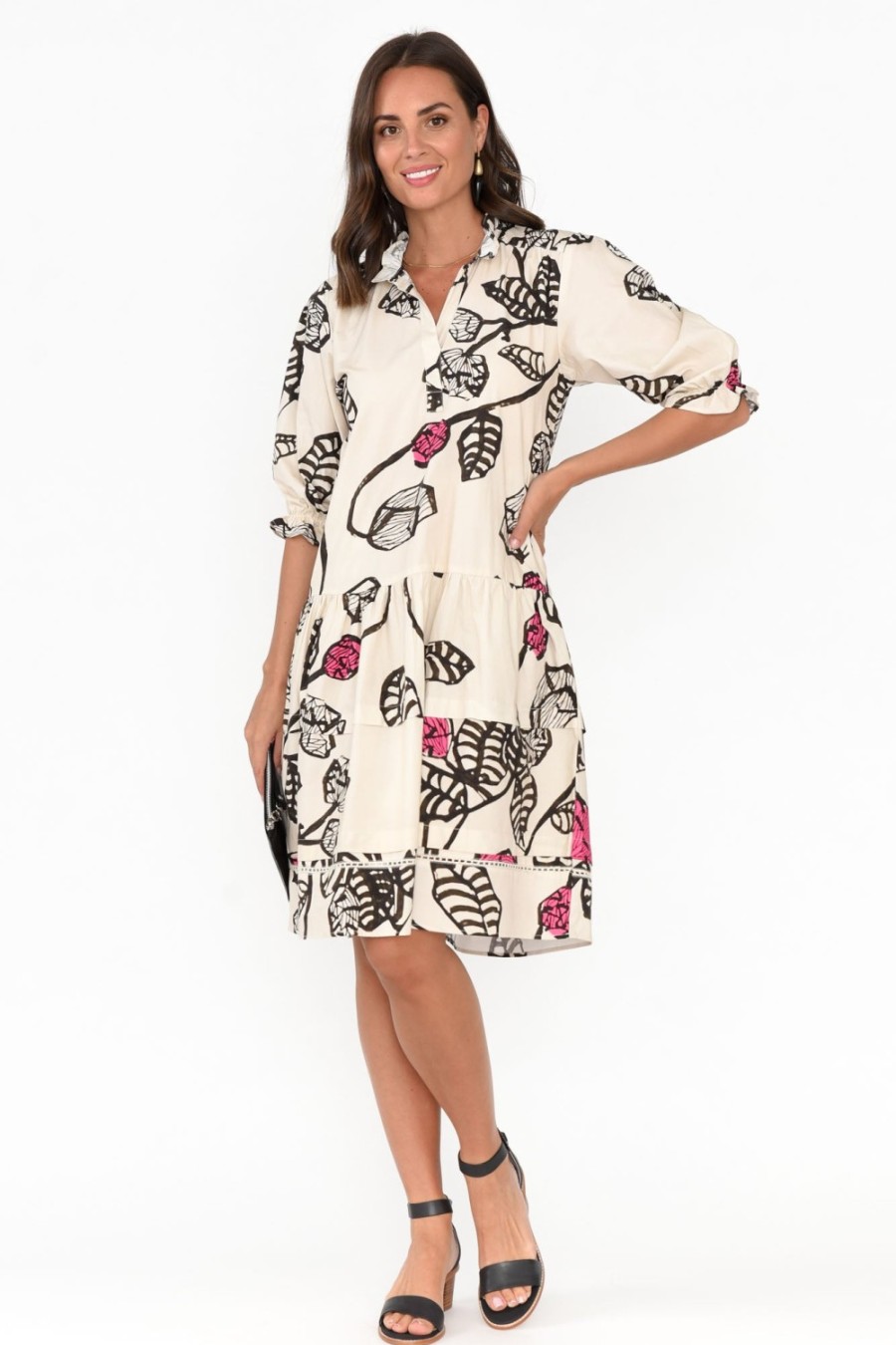 Clothing Maude Vivante Cotton Dresses | Hayes Desert Rose Cotton Poplin Dress