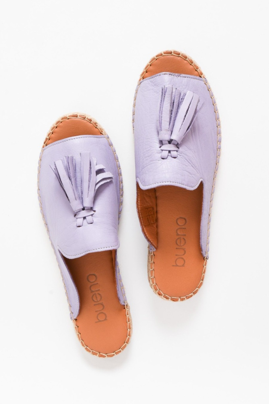 Shoes Bueno Slides | Keilor Lilac Leather Tassel Slide