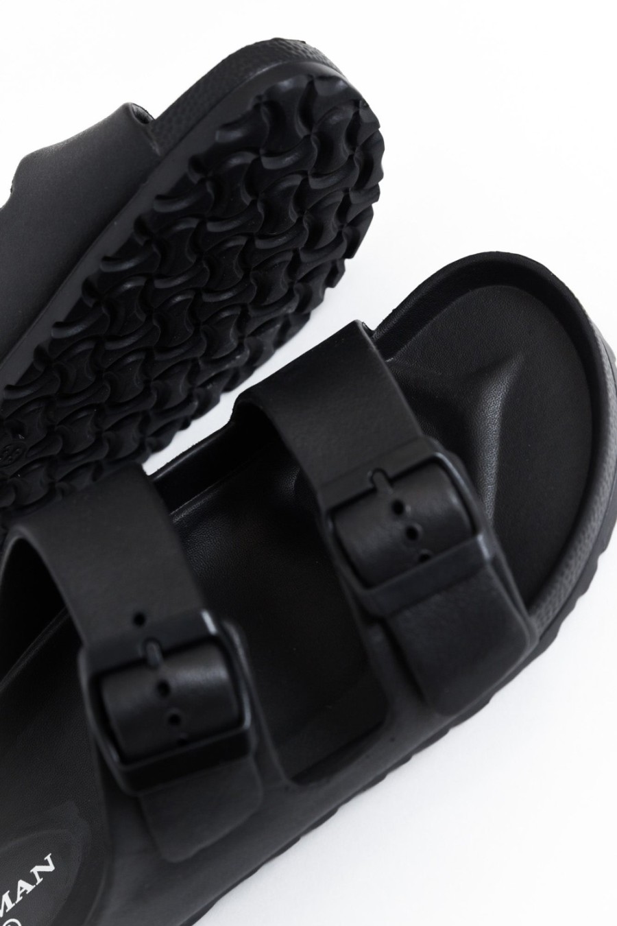 Shoes Human Shoes Slides | Ripe Black Buckle Slide