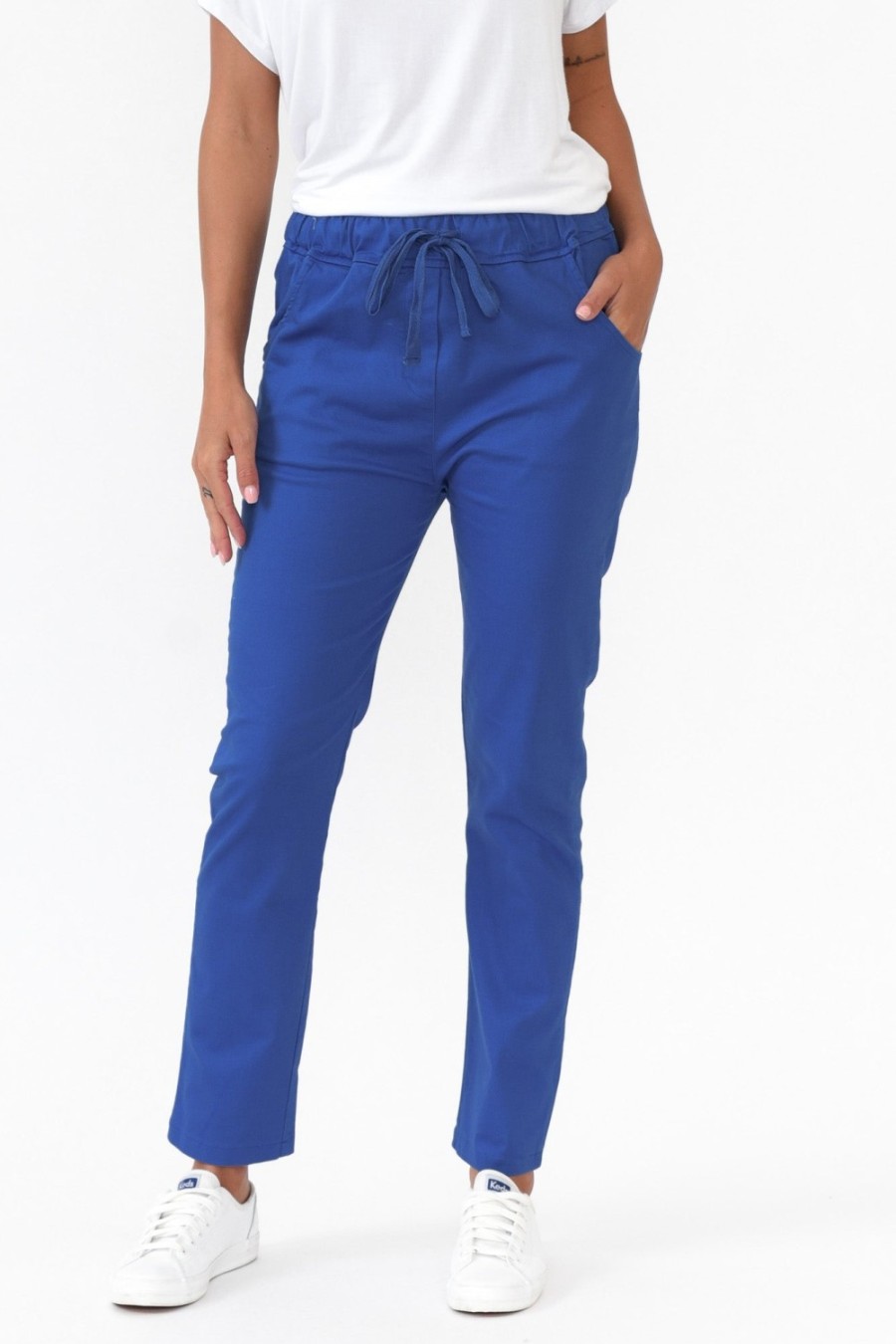 Clothing Cali and Co Pants | Hoffman Cobalt Cotton Pant