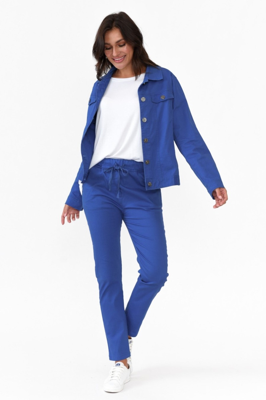 Clothing Cali and Co Pants | Hoffman Cobalt Cotton Pant