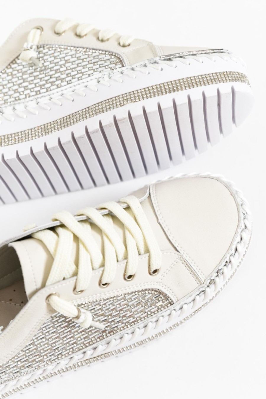 Shoes Ameise Leather Sneakers | Show Stone Leather Diamante Sneaker