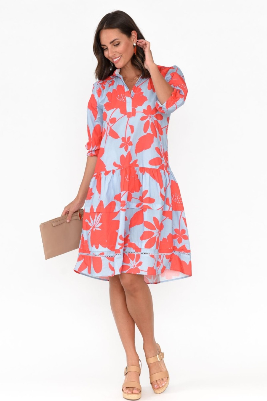 Clothing Maude Vivante Cotton Dresses | Hayes Bright Blooms Cotton Poplin Dress